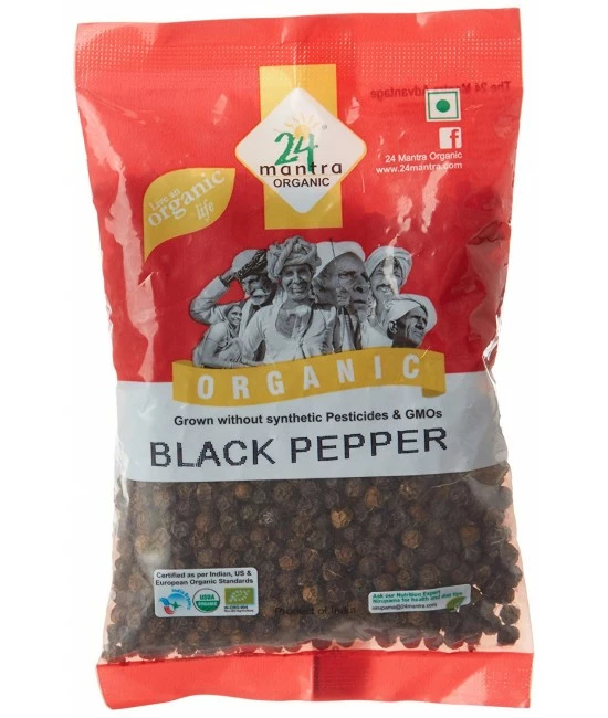 24 Mantra Organic Black Pepper, 100g