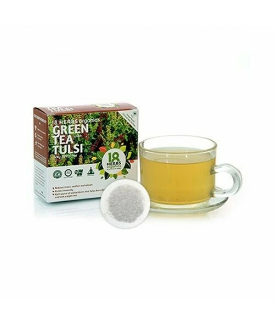 18 Herbs Green Tea - with Tulasi, 17 bags