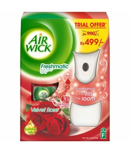 Airwick Fresh Matic Automatic Diffuser Rose, 18 ml