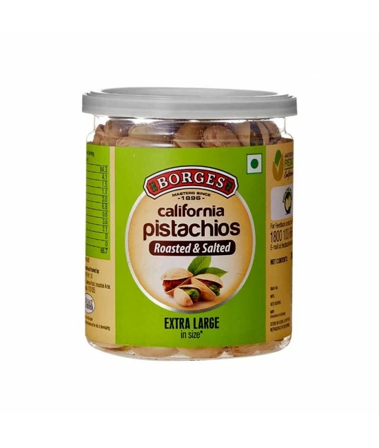 BORGES California Pistachios Roasted &Salted, 240 gm