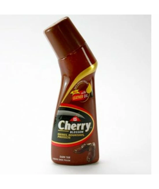 Cherry Blossom Dark Tan Liquid Shoe Polish 75 ml